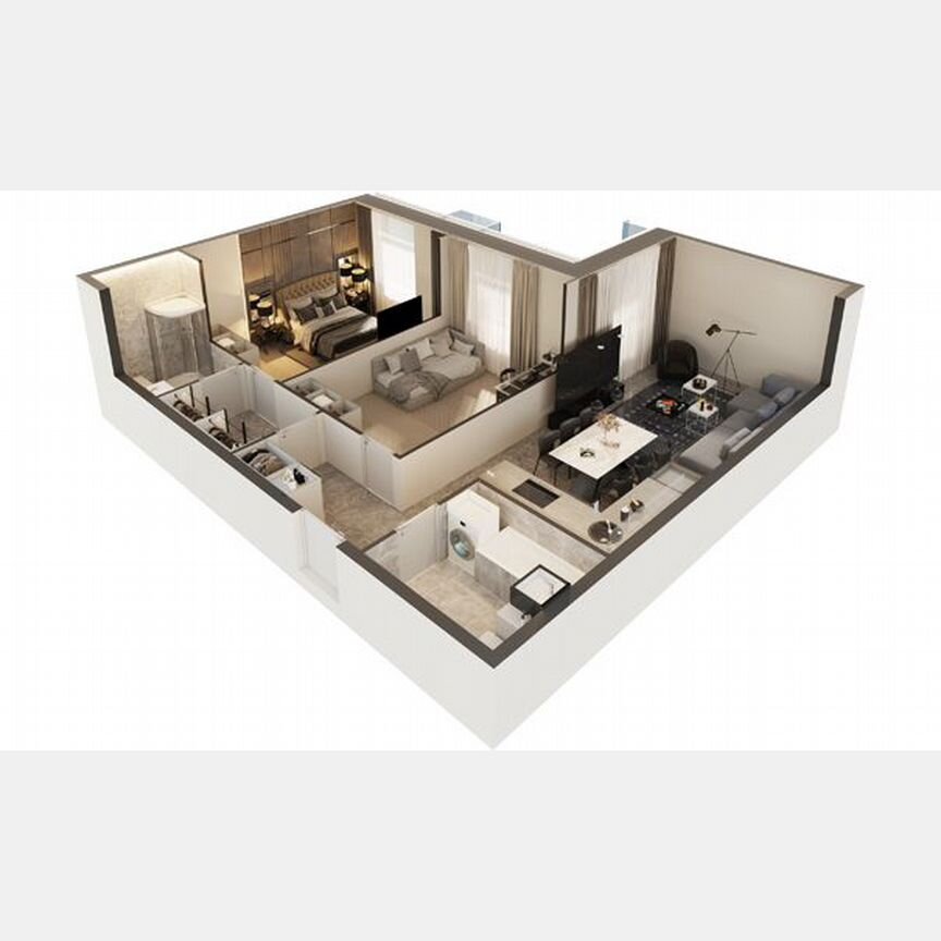 2-к. апартаменты, 73,6 м², 24/30 эт.