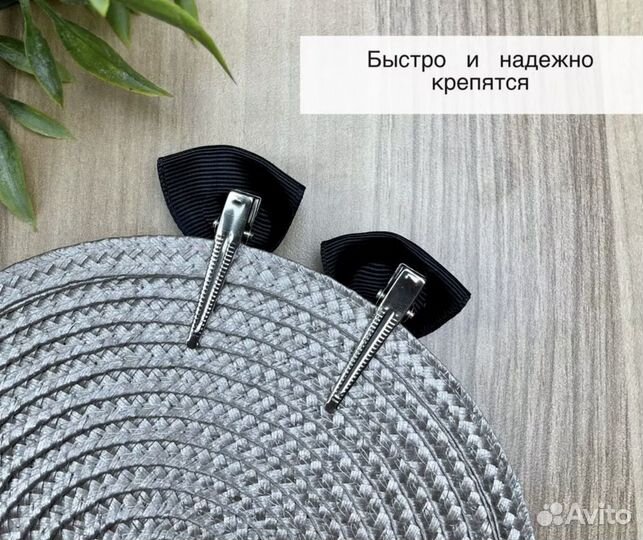 Бантики на заколке маленькие