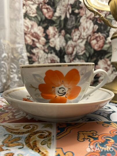 Чашка чайная блюдце СССР винтаж раритет
