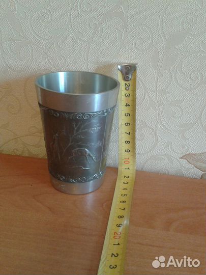 Бокал 10 см.Олово.Германия 70-х годов.Клеймо