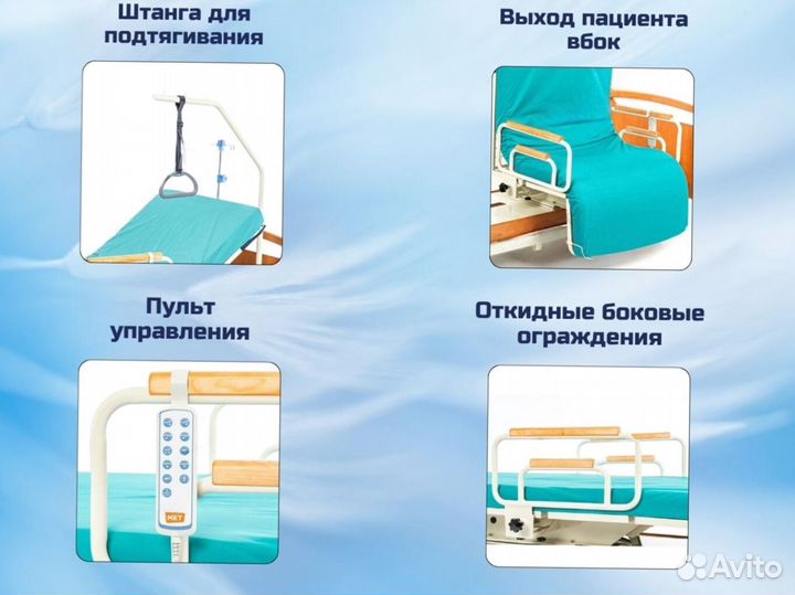 Медицинская кровать для ухода за больными