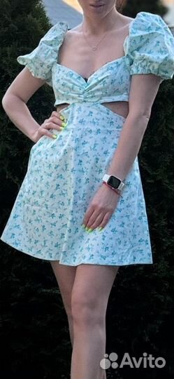 Zara платье оригинал сарафан цветочный вярезы