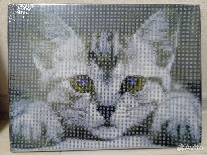 Алмазная мозаика на подрамнике 30*40 Кот Котик