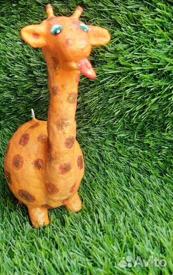 Жираф ватная елочная игрушка