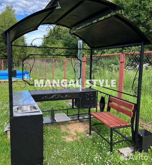 Мангал с крышей