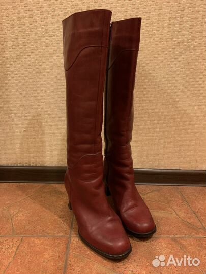 Сапоги женские кожаные