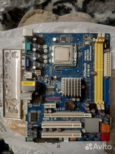 Материнская плата Asrock G31M-GS с процессором