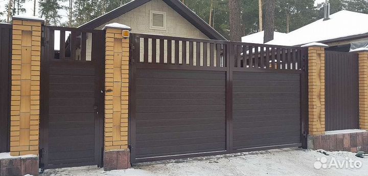 Ворота распашные под ключ. Ворота распашные