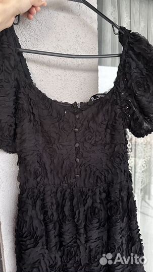 Платье черное миди zara