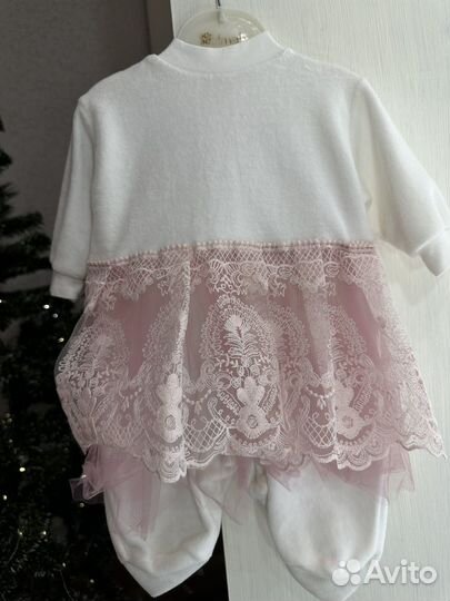 Платье боди на выписку