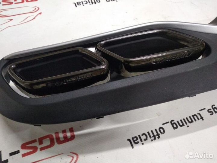 Диффузор черные насадки C Coupe c205 C63 AMG