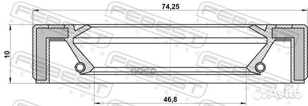 Сальник кпп 48x74x10 Toyota Land Cruiser BJ/FJ/HJ