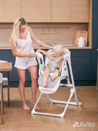 Стульчик для кормления + электрокачель