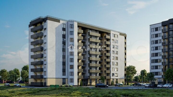 2-к. квартира, 53,9 м², 1/9 эт.