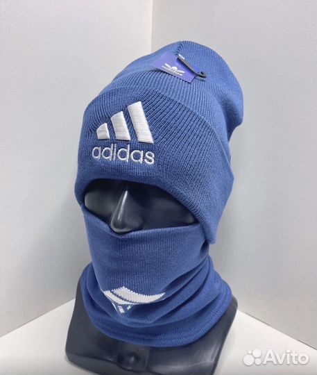 Шапка + снуд (шарф) Adidas осень зима