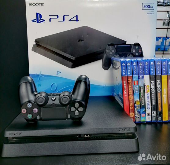 Sony playstation 4 ps4 slim + игры