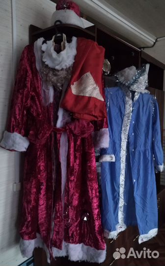 Костюм деда мороза и снегурочки бу