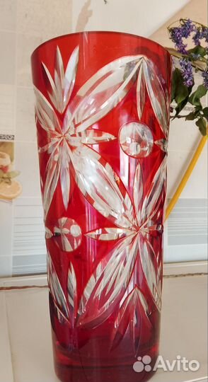 Ваза цветное стекло СССР
