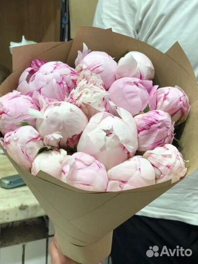 Букет Цветов Пионы Розы Гортензии 11 15