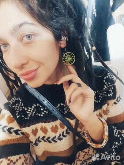 Деревянные серьги