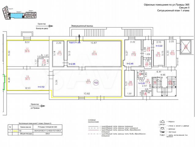 Помещения свободного назначения, от 199 до 286 м²