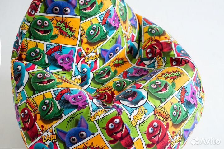 Кресло-мешок из ткани микровелюр