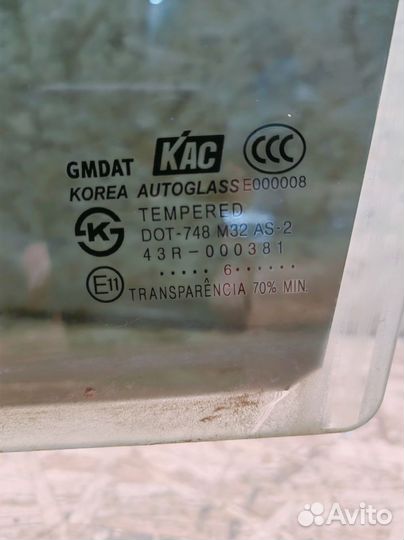 Стекло двери задней левой Chevrolet Lacetti