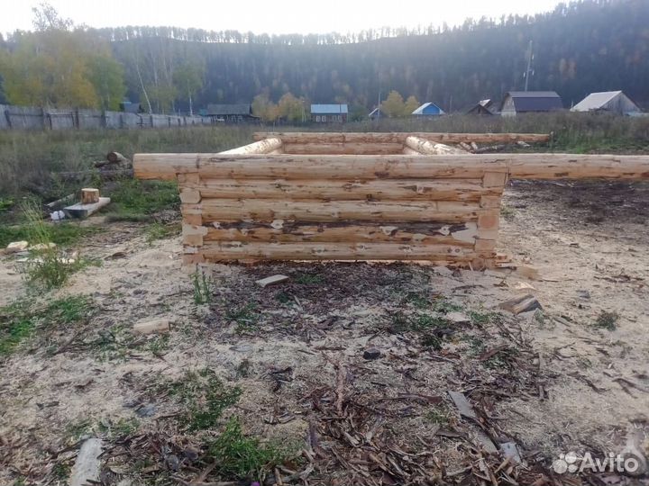 Сруб бани 3х6 вынос 2м