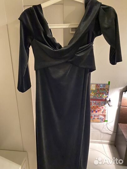 Платье вечернее бархатное zara
