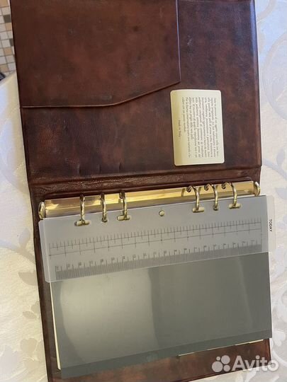 Кожаный ежедневник на кольцах Италия