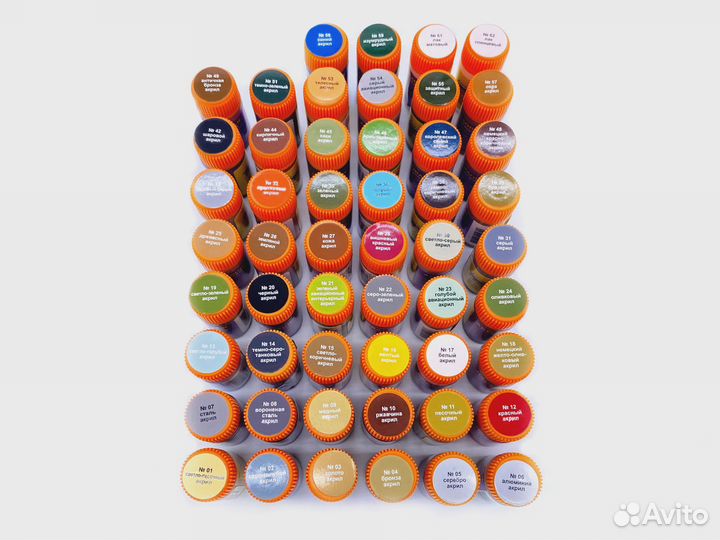 Аркиловые краски Звезда (акр) 50 цветов + 2 лака