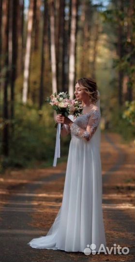 Свадебное платье с 3 вида юбок и фата