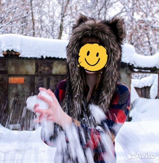 Шапка волкошапка цвет динго