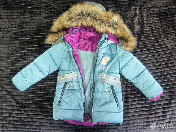 Куртка зимняя для девочки на 3-4года