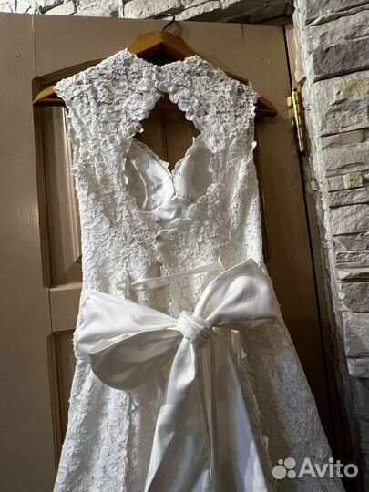Свадебное платье,ажурное 42 44