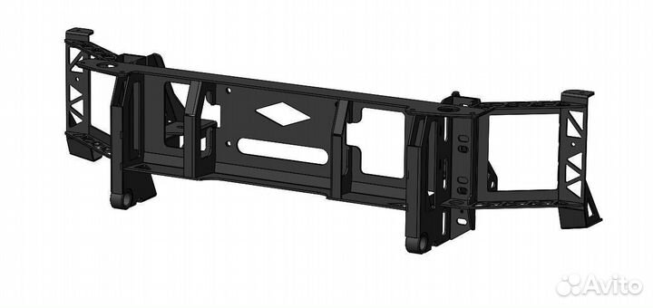 Силовой бампер перед. UAZ легкий,с оптикой, белый