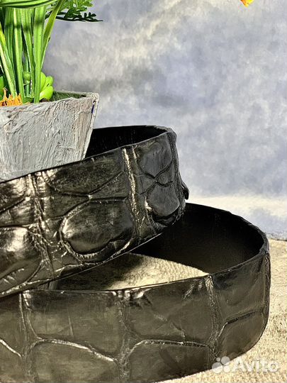 Ремень из натуральной кожи крокадила