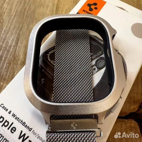 Ремешок с бампером Spigen Apple Watch 45 mm