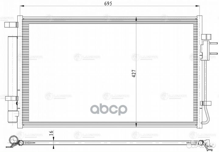 Конденсер hyundai tucson 20- lrac0840 luzar