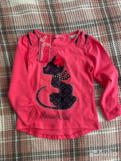 Футболка лонгслив для девочки 92