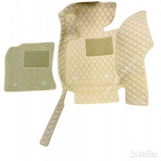 Коврики премиум Lexus GS (4) +ворсовые. Беж/беж