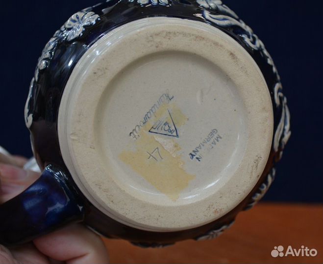 Пивная кружка- германия бочонок цветы. высота 13 с