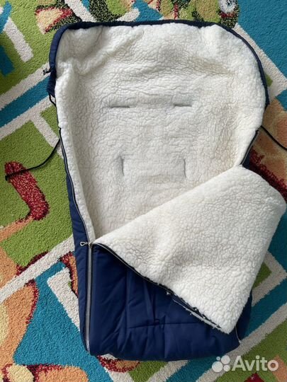 Зимний конверт в коляску на овчине