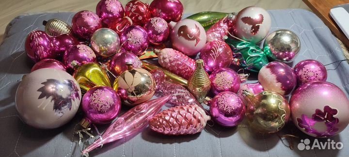 Елочные игрушки стекло СССР