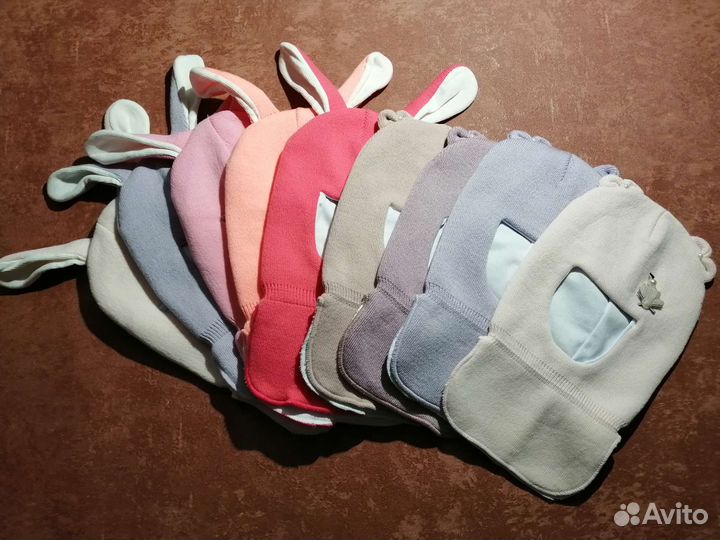 Демисезонная шапка шлем для девочки новая