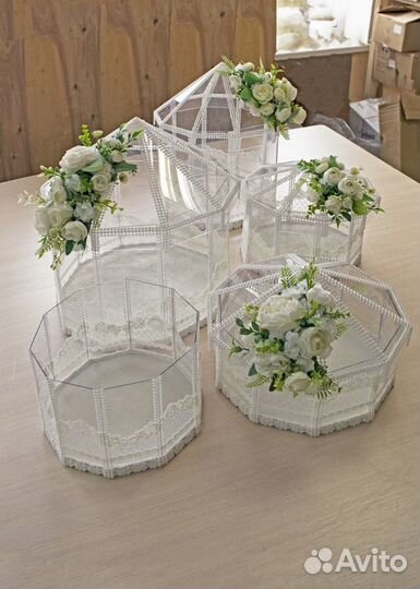 Свадебная корзинка/Хонча (молочное кружево,бусины)