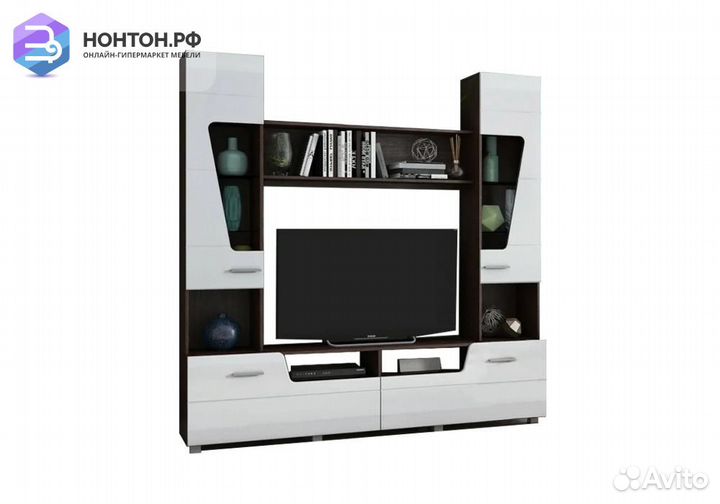 Центральная секция Моника венге / белый глянец