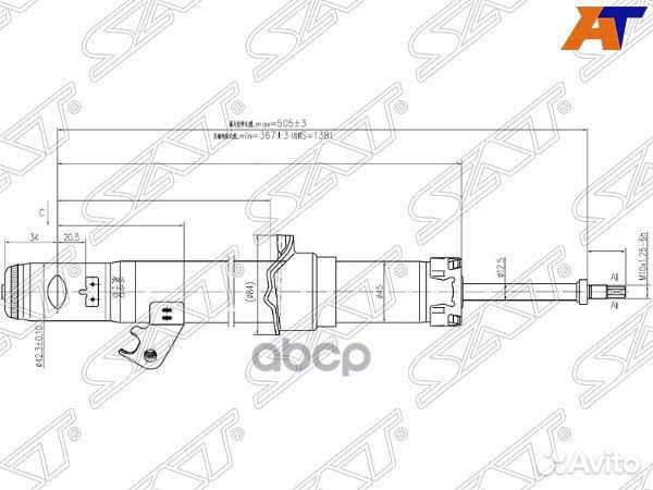 Стойка передняя mazda 6/atenza 02- LH ST-GJ6F-3