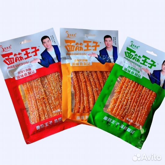 Китайские снеки острые из соевого мясо с кунжутом