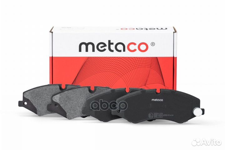 Колодки тормозные передние к-кт 3000-158 metaco